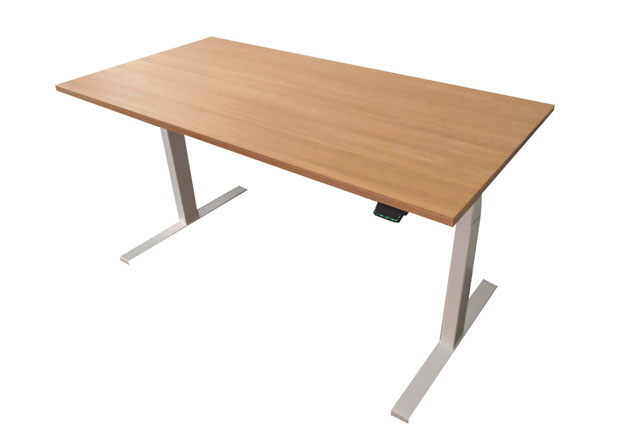 Standing Desk with Elegant Oak Desktop