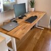Edesk standing desk with solid wood desktop